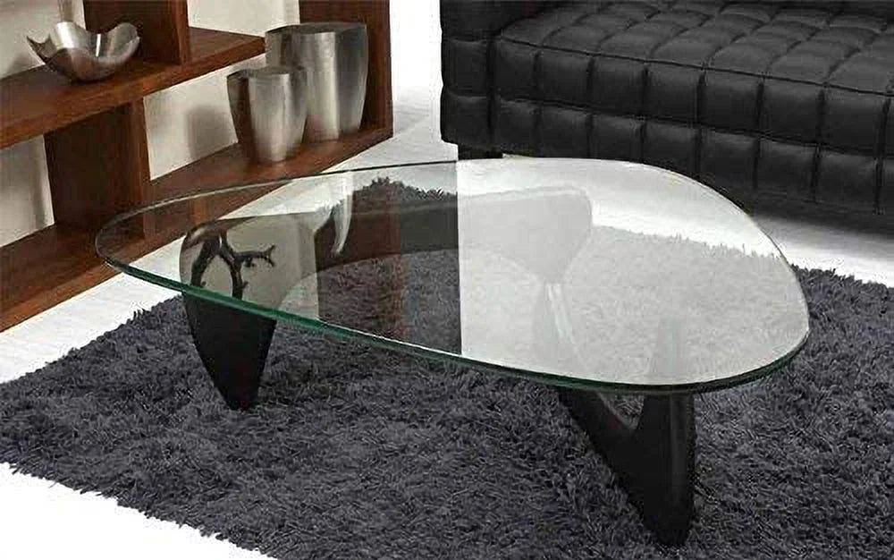 Modern Triangle Coffee Table Feet Only 2 Pieces Interlocking Solid Ash Wood Base F642659