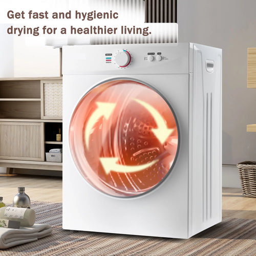 1020W 1.41cu ft Portable Front Load Electric Clothes Dryer with Stainless Steel Tub J351