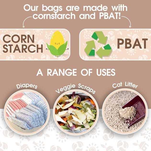 240 Count Compostable Unscented Dog Poop Bags T70628
