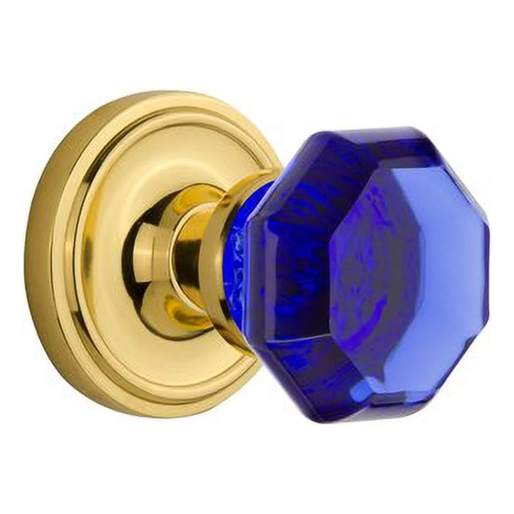 Cobalt Door Knob with Classic Rosette M66042