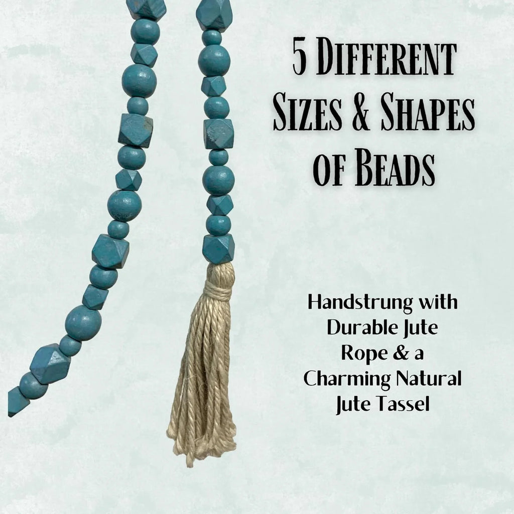 Wooden Bead With Jute Tassels Y845715