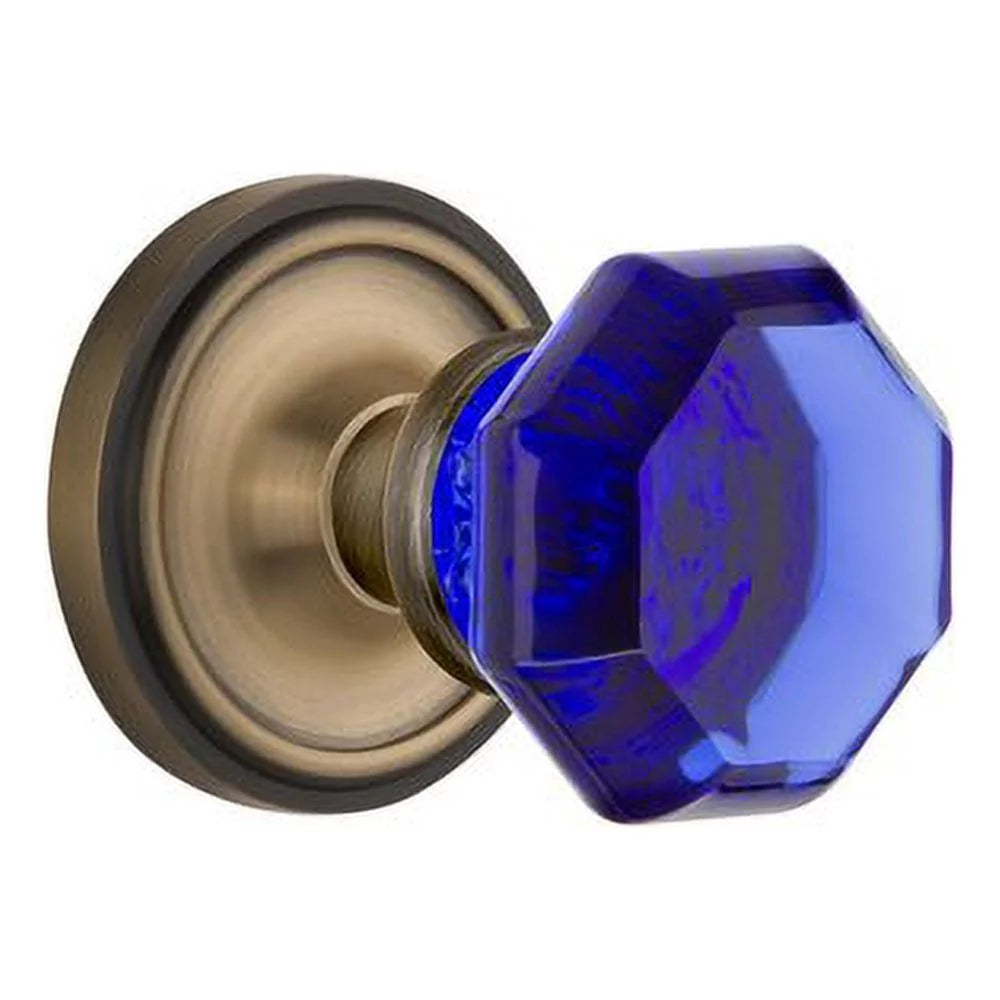 Cobalt Door Knob with Classic Rosette M66042