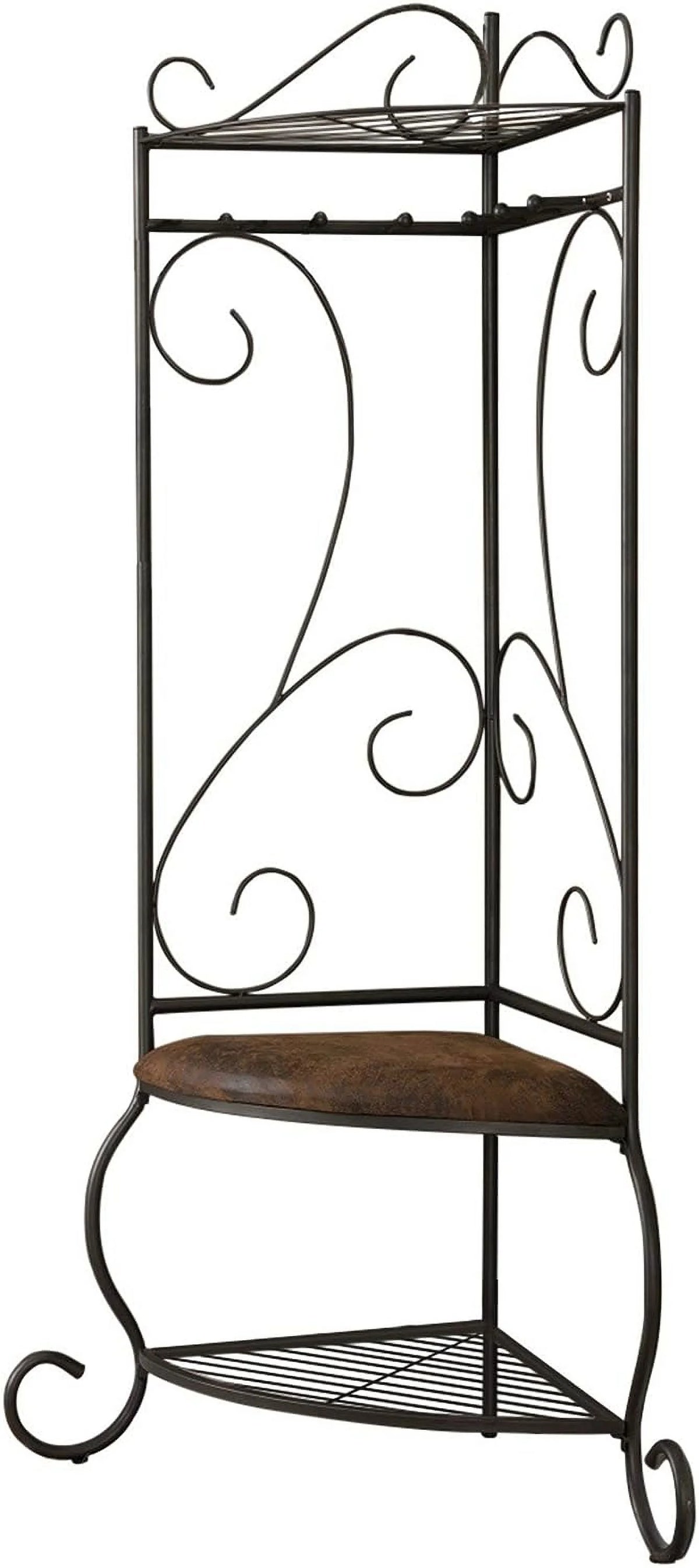 Corner Entryway Bench With Coat Rack T291