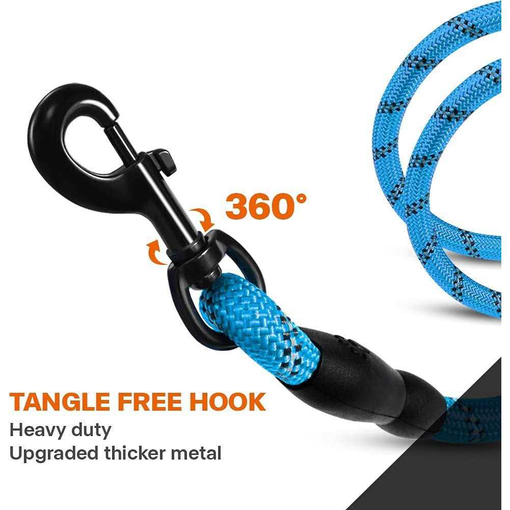 6 FT Reflective Rope Slip Lead Dog Leash with Padded Handle D8036