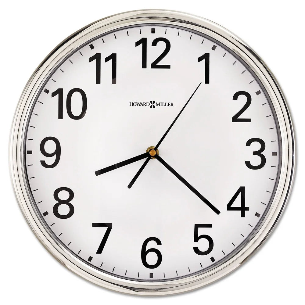 Silver Frame Wall Clock V303