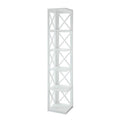 5 Shelf White Wood Corner Bookcase M135