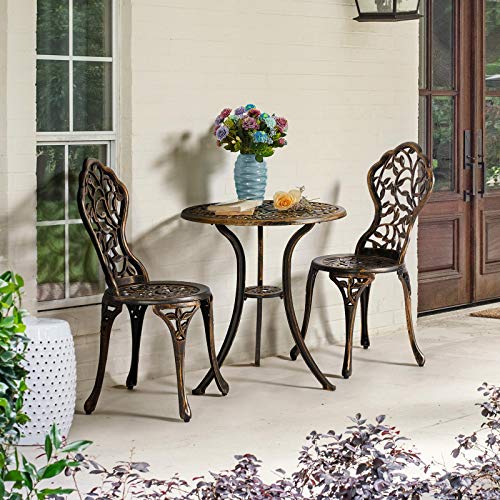 3-Piece Cast Aluminum Bistro Set W27445