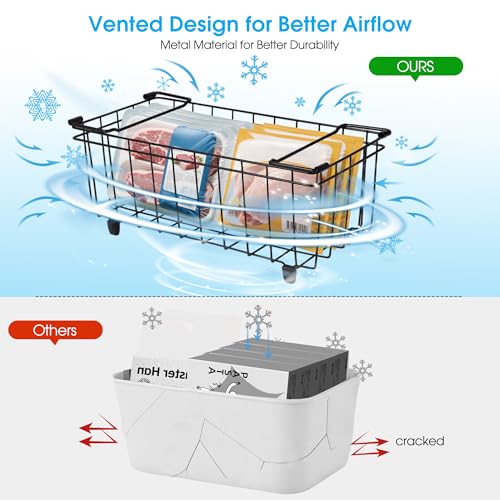 4 Pack Stackable Freezer Organizer Bins with Handles U8847