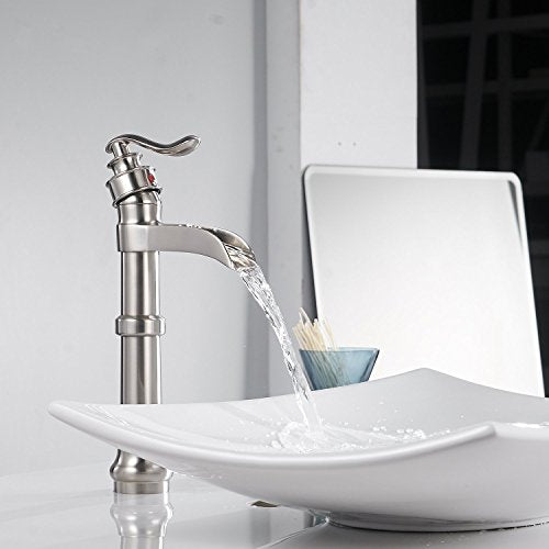 Oil Rubbed Bronze Vessel Sink Faucet Single Hole Waterfall Faucet D468