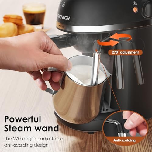 Black 3.5 Bar Espresso Coffee Machine with Milk Frother O58462