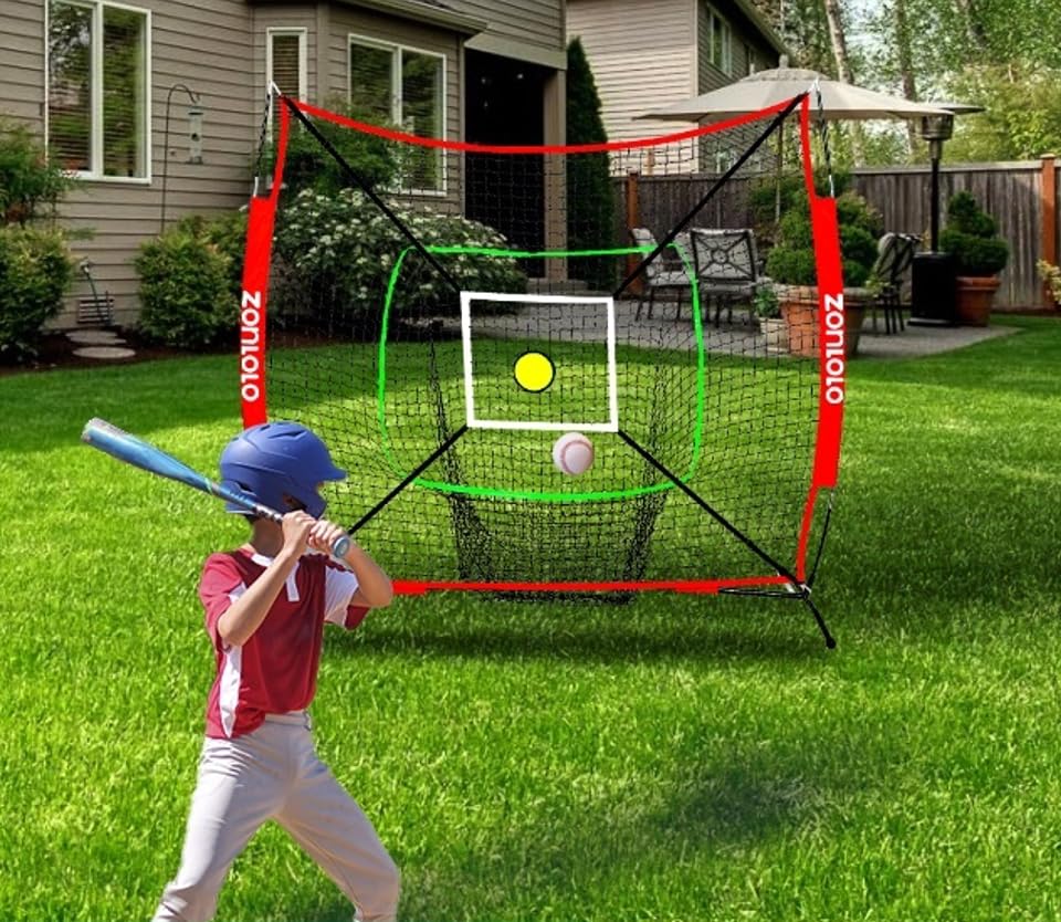 6x6ft Portable Baseball & Softball Net with Carry Bag D39791
