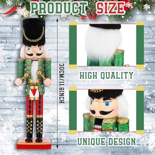 12 Inch Wooden Nutcracker Figures Christmas Decorations H394
