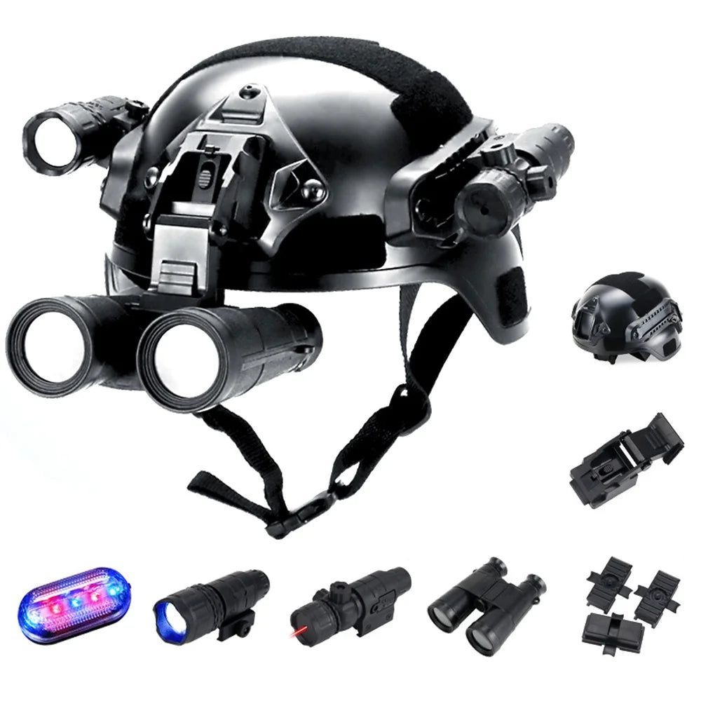 Airsoft Paintball Fast Helmet with Flashlight O44903