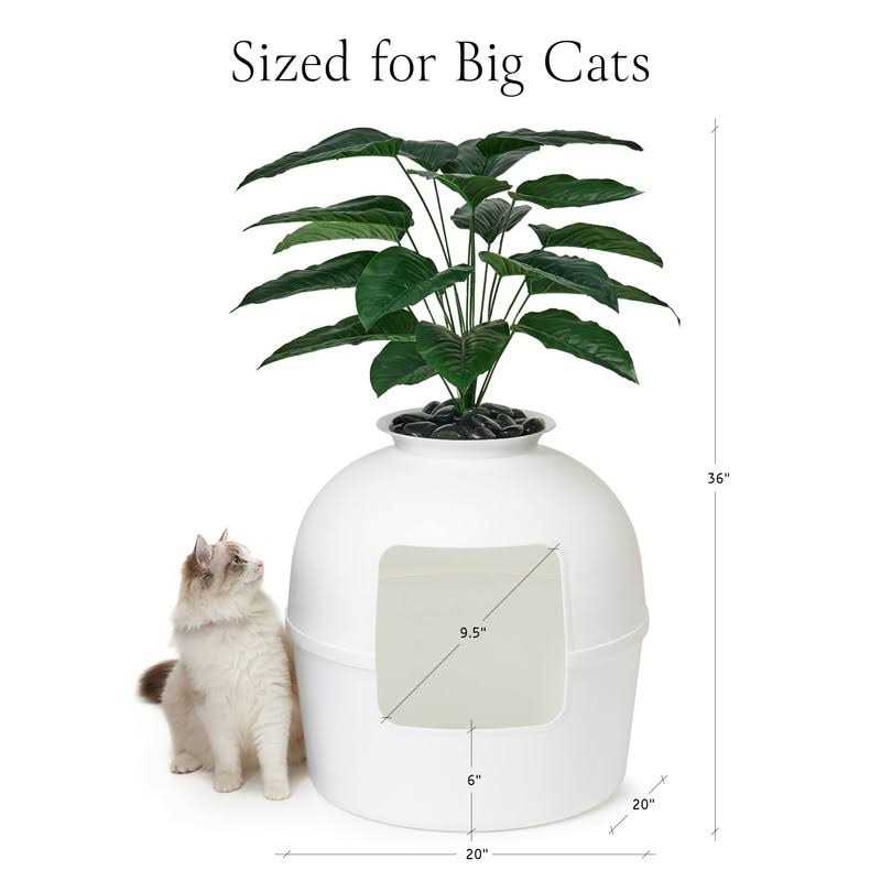 Hidden Litter Box Enclosure with Odor Control Carbon Filter S703077