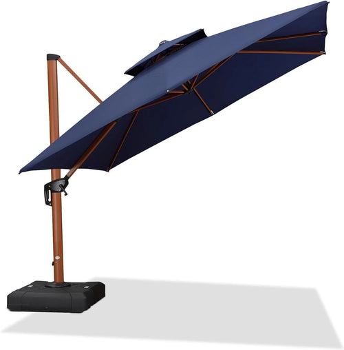 10ft Navy Blue Cantilever Patio Umbrella I6585