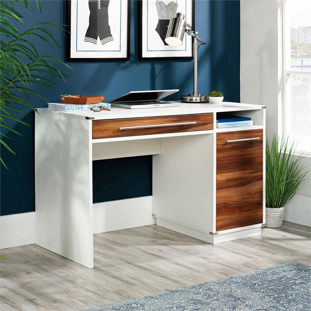 Pearl Oak Single Pedestal Computer Desk A331606