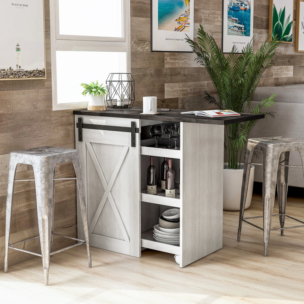 White Extendable 3-drawer Buffet G2883