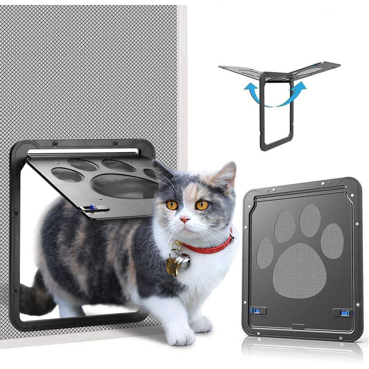 Lockable Magnetic Screen Pet Door I38479
